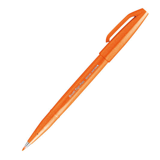 PENTEL - SES15C-F - Pennarello Brush Sign Pen - arancio - Pentel