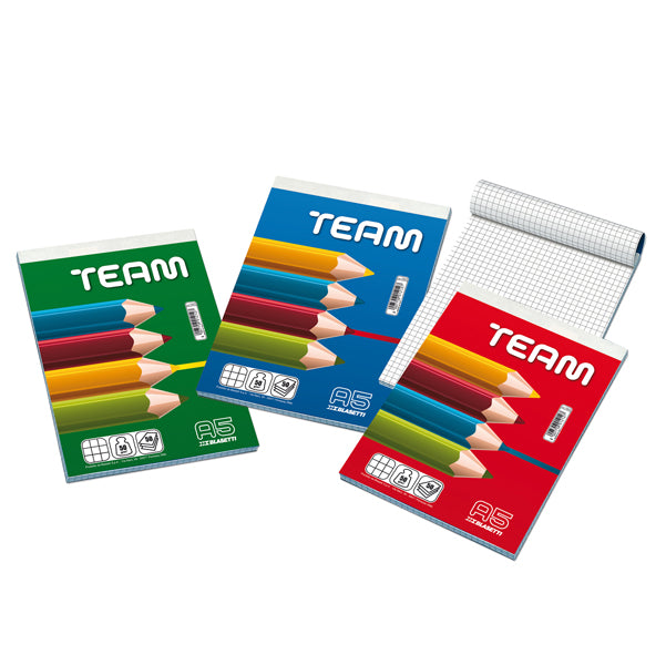 BLASETTI - 1003 - Blocco note Team - 5 mm - 150 x 210 mm - 50 gr - 50 fogli - Blasetti