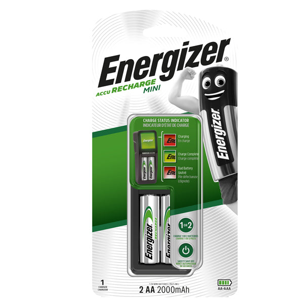 Energizer - E300701300 - Caricabatteria Power Plus Mini 2AA - Energizer
