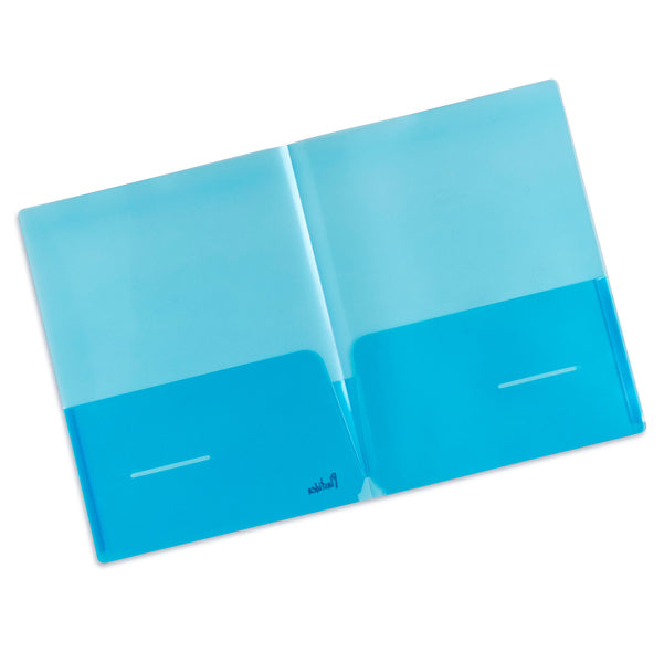 ITERNET - 7010BL - Cartellina doppia tasca Plastidea - PP - blu - Iternet - conf. 5 pezzi