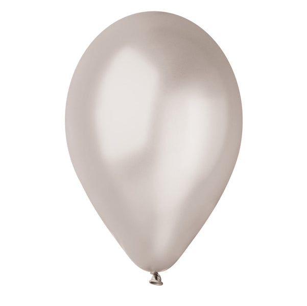 BIG PARTY - 72191 - Palloncini in lattice metallizzati - D 26 cm - argento - Big Party - conf. 16 pezzi