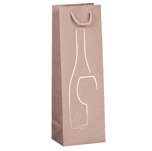 REX SADOCH - SDN12avorio - Shopper portabottiglie - con manici in corda - 12 x 37 x 9 cm - avorio - Rex Sadoch