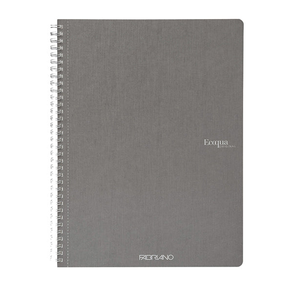 FABRIANO - 19290201 - Maxiquaderno EcoQua original - spiralato - A4 - 90 gr - 1 rigo - 70 fogli - antracite - Fabriano