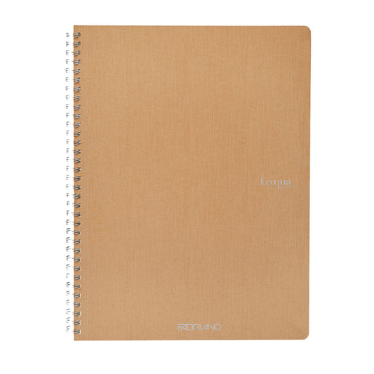 FABRIANO - 19290202 - Maxiquaderno EcoQua original - spiralato - A4 - 90 gr - 1 rigo - 70 fogli - bruno - Fabriano