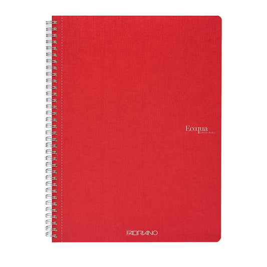 FABRIANO - 19290206 - Maxiquaderno EcoQua original - spiralato - A4 - 90gr - 1 rigo - 70 fogli - lampone - Fabriano