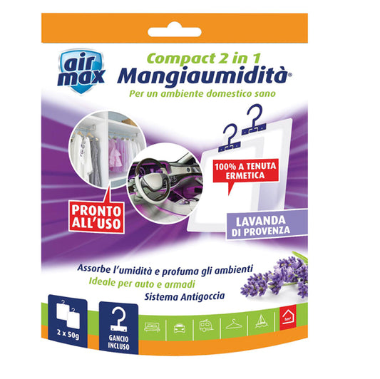 AIR MAX - 6311588 - MangiaumiditA' appendibile compact 2 in1 - lavanda di provenza - 50 gr - Air Max