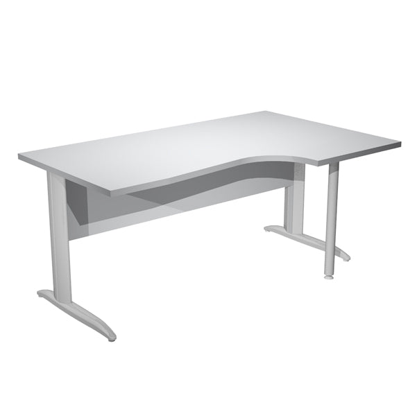ARTEXPORT - 008K211-9-AR - Scrivania Compact Destro - 160 x 60-80-100 cm - piano grigio - Artexport