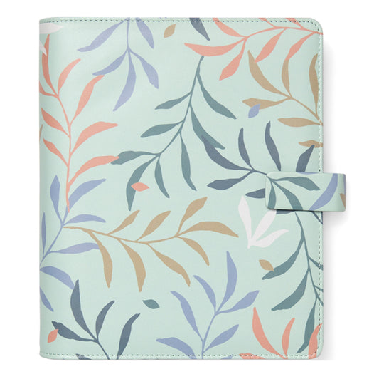 FILOFAX - L022649 - Organiser Botanical - f.to A5 - 233 x 217 x 46 mm - con cinturino - menta - Filofax