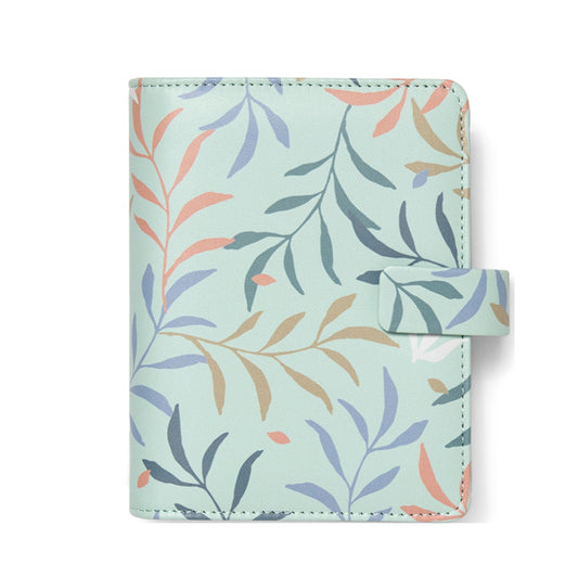 FILOFAX - 22-022647 - Organiser Botanical - f.to Pocket 146 x 128 x 36 mm - con cinturino - menta - Filofax