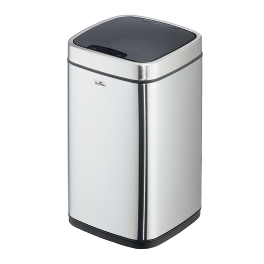 DURABLE - 3421-23 - Cestino no touch - con sensore - 24 x 24 x 43 cm- 12 lt - argento metallizzato - Durable