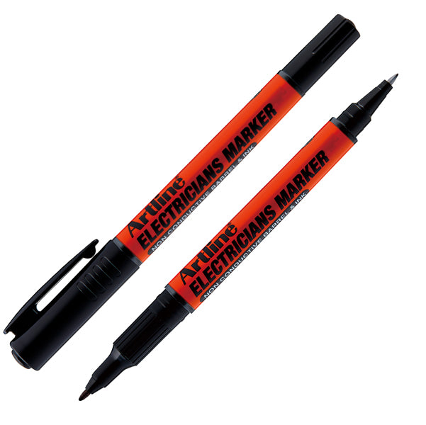 ARTLINE - AELFT-N - Marcatore permanente - per elettricisti - a doppia punta 0,4-1,0 mm - nero - Artline