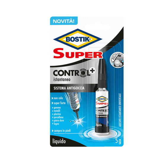 BOSTIK - D2718 - Colla istantanea Super Control - universale - con sistema antigoccia - 5 gr - Bostik