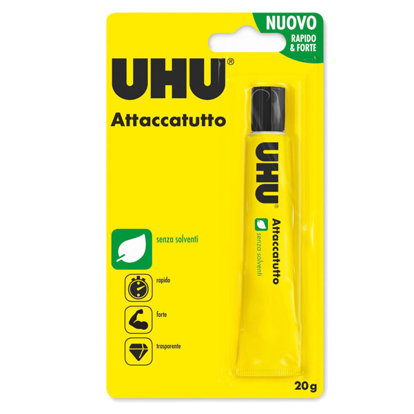 UHU - 34301 - Colla attaccatutto senza solventi - 20 ml - in blister - UHU