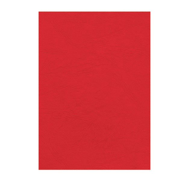 FELLOWES - 5370305 - Copertine per rilegatura - A4 - cartoncino groffrato semilpelle - 240 gr - rosso - Fellowes - conf.100 pezzi