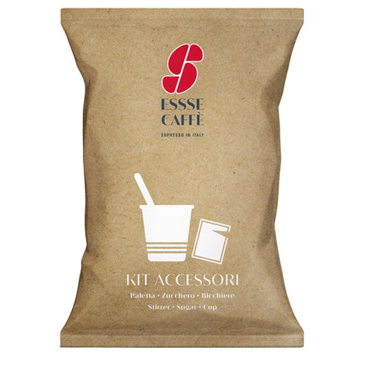 ESSSE CAFFE' - PF 2014 - Serving kit - 50 bicchierini + 50 bustine zucchero + 50 palettine - Essse caffE'