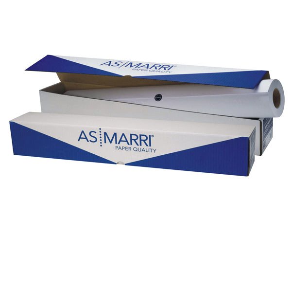 AS MARRI - 8657 - Carta J.80S - per plotter inkjet - 610 mm x 50 mt - 80 gr - bianco opaco - As Marri