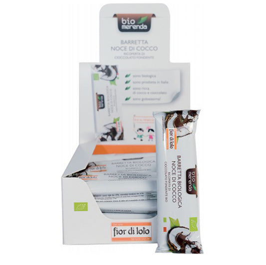 Biomerenda - 0700376 - Barretta noce di cocco - ricoperta di cioccolato fondente - 30 gr - Biomerenda