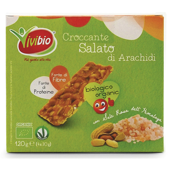 ViviBio - 0310135 - Barretta croccante - arachidi - salato - 120 gr - Vivibio