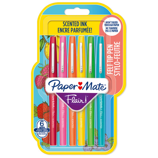 PAPERMATE - 2138466 - Pennarello Flair Nylon - colori assortiti Scented - Papermate - conf. 6 pezzi