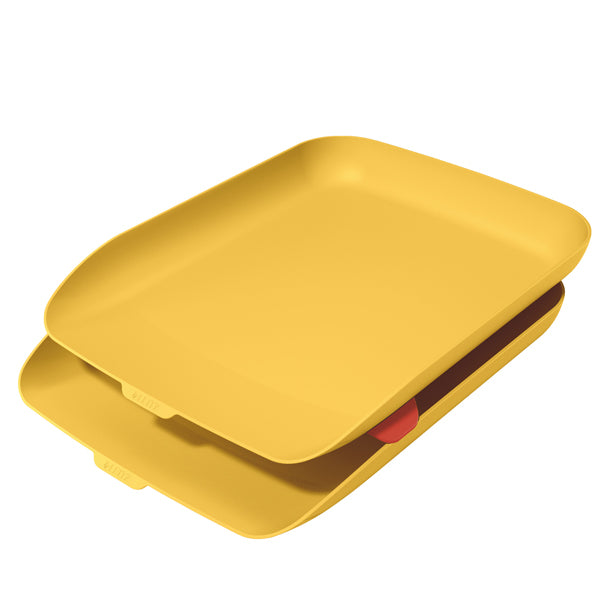 LEITZ - 53581019 - Kit doppia vaschetta portacorrispondenza Cosy - giallo - Leitz