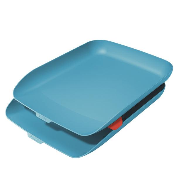 LEITZ - 53581061 - Kit doppia vaschetta portacorrispondenza Cosy - blu - Leitz