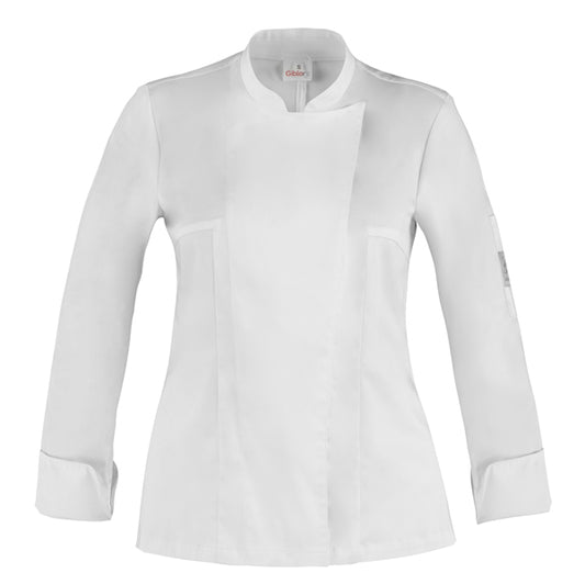 Giblor's - Q8G00188-C01-L - Giacca da Chef Celine - da donna - taglia L - bianco - Giblor's