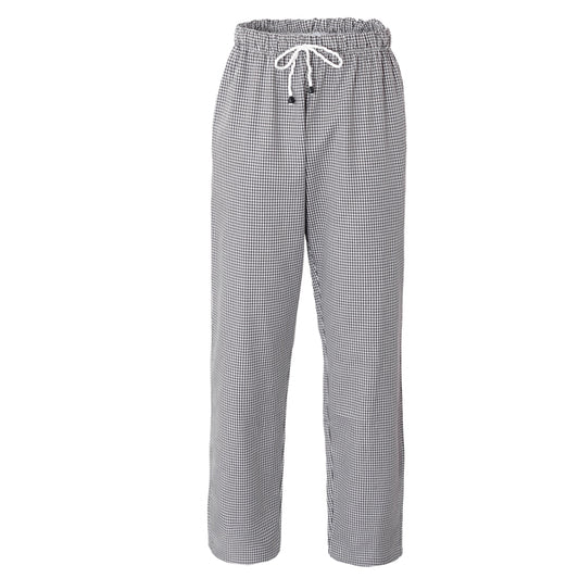 Giblor's - Q8P00195-Q32-M - Pantalone da cuoco Plutone - taglia M - bianco-quadretti neri - Giblor's