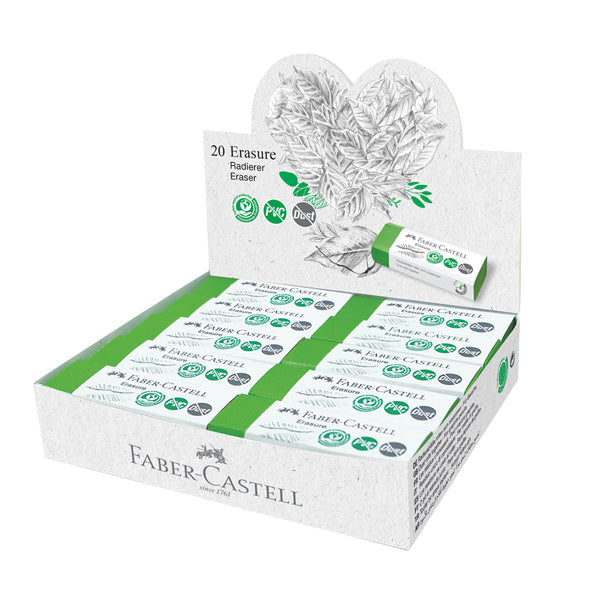 FABER-CASTELL - 187250 - Gomma Erasure - verde - Faber Castell - expo 20 pezzi