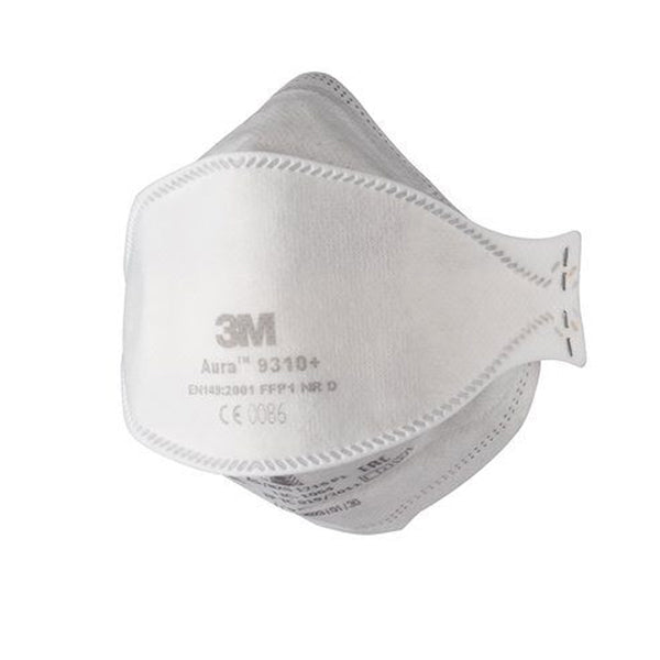 3M - 7100140879 - Mascherina Aura 9310+ FFP1 - senza valvola - monouso - 3M - conf. 20 pezzi (imbustati singolarmente)