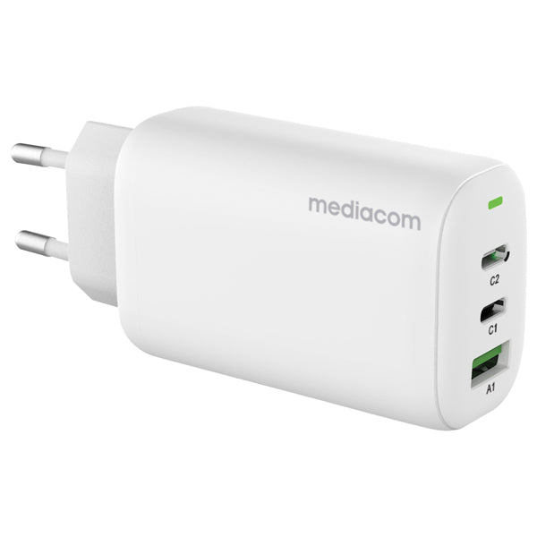 Mediacom - MD-A150 - Caricatore da muro - 65 W - porta USB Type-C - nero - Mediacom