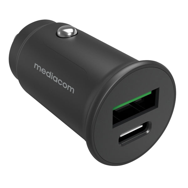 Mediacom - MD-A170 - Alimentatore car charger - con porte USB-USB Type-CB - Mediacom