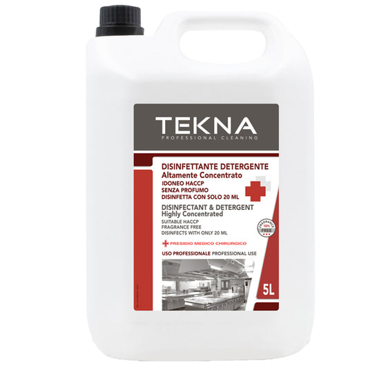 Tekna - k008 - Disinfettante detergente - per superfici - super concentrato - 5 lt - Tekna