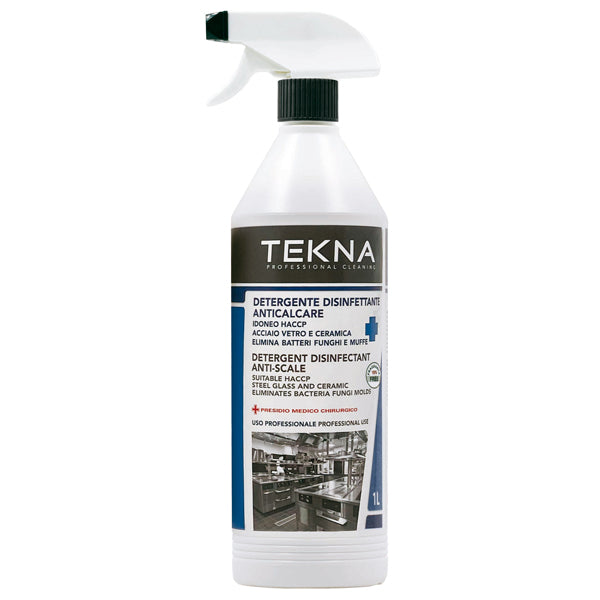 Tekna - k010 - Detergente disinfettante anticalcare - senza profumo - 1 lt - Tekna