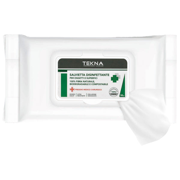 Tekna - k026 - Salviette disinfettanti per superfici - 50 pezzi - Tekna