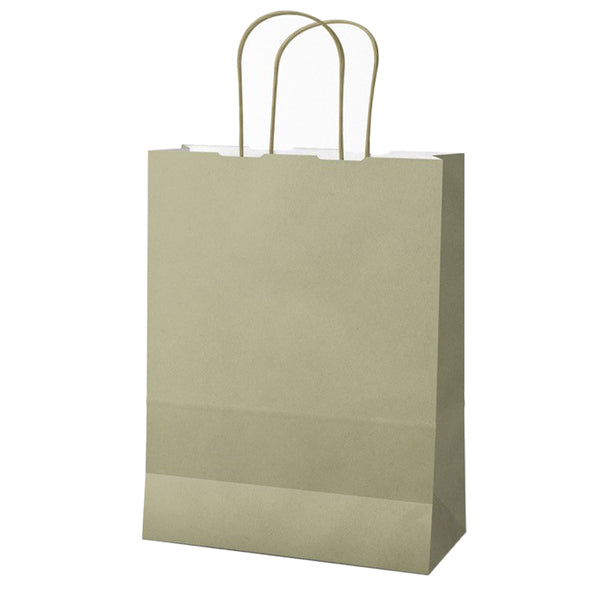 Mainetti Bags - 087974 - Shopper Twisted - maniglie cordino - 18 x 8 x 24 cm - carta kraft - salvia - Mainetti Bags - conf. 25 pezzi