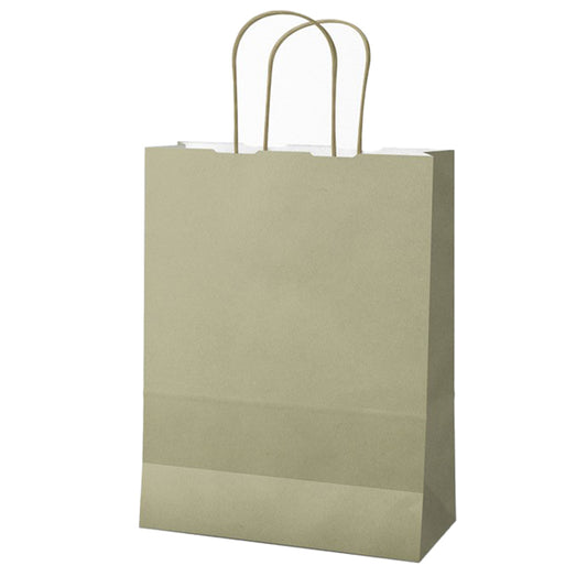 Mainetti Bags - 088032 - Shopper Twisted - maniglie cordino - 36 x 12 x 41 cm - carta kraft - salvia - Mainetti Bags - conf. 25 pezzi
