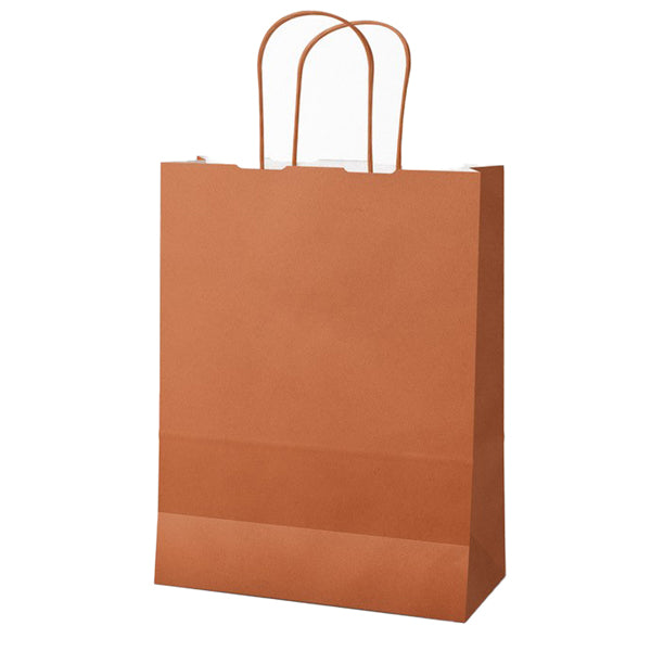 Mainetti Bags - 088056 - Shopper Twisted - maniglie cordino - 36 x 12 x 41 cm - carta kraft - terracotta - Mainetti Bags - conf. 25 pezzi