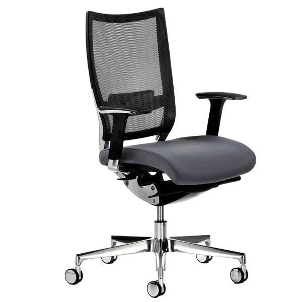 Unisit - COT-BRWN-KN - Poltrona semidirezionale Elite concept COT - con braccioli regolabili - nero - Unisit