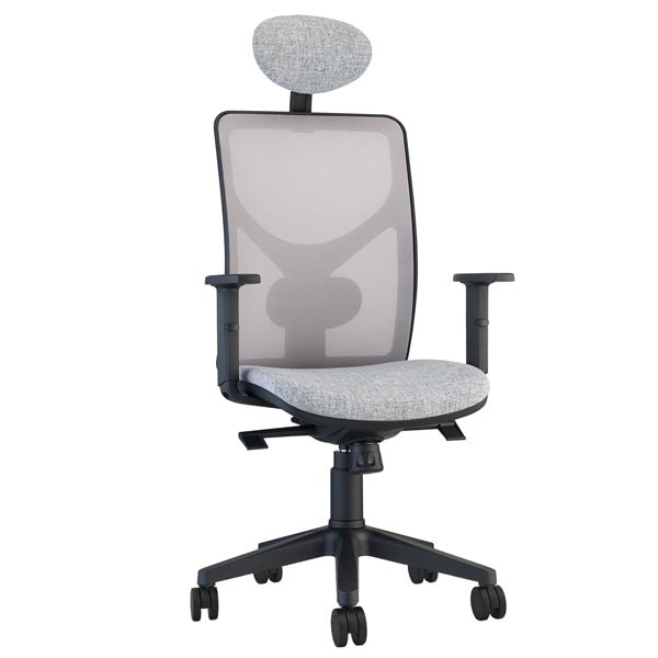 Unisit - PENAPG-BRF-XT-Q - Seduta operativa Pentagon Y10 PENAPG - con braccioli regolabili e poggiatesta - grigio-grigio - Unisit