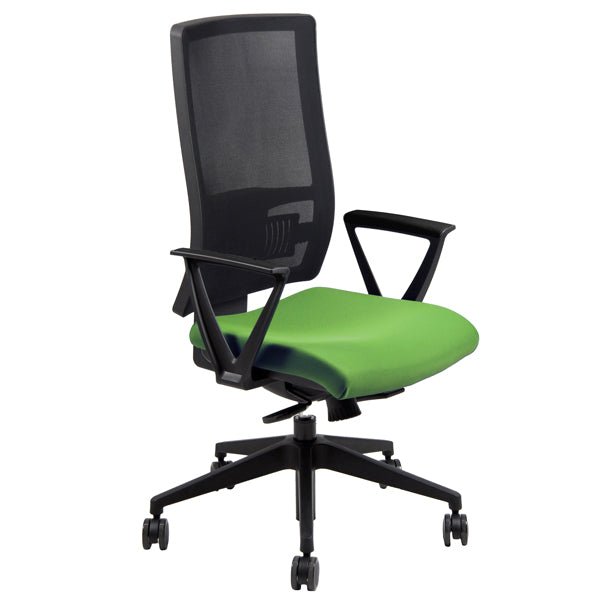 Unisit - NDAY-BRP-SV - Seduta operativa Nereide NDAY - con braccioli fissi - verde - Unisit