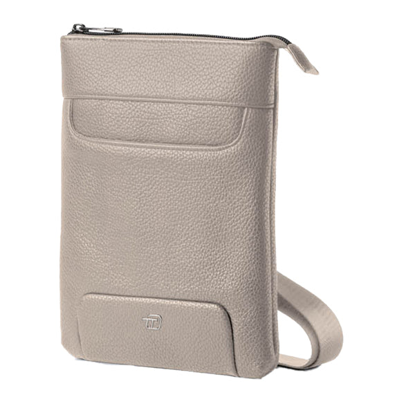 IN TEMPO - 9214GAT21 - City bag piccola Gate Trended - 20 x 26 x 2 cm - ecopelle - ghiaccio - InTempo