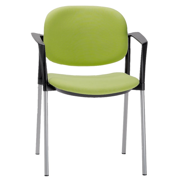 Unisit - SPGSBR-SV - Poltroncina visitatore Step SPBSBR - con braccioli inclusi - verde - Unisit