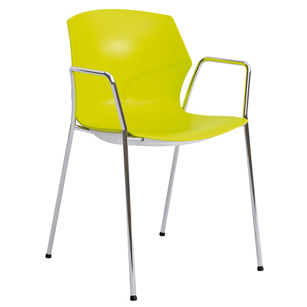 Unisit - NFBR-CI - Seduta attesa No Frill NFBR - con braccioli inclusi - giallo limone - Unisit