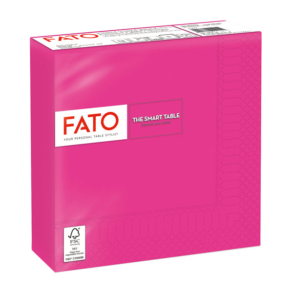 FATO - 82621600 - Tovagliolo - carta - 33 x 33 cm - 2 veli - fucsia - Fato - conf. 50 pezzi