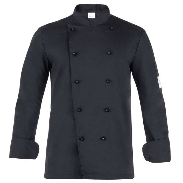 Giblor's - Q8G00184-U32-M - Giacca da cuoco Adriano - a manica lunga - taglia M - nero - Giblor's