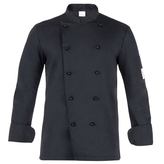 Giblor's - Q8G00184-U32-L - Giacca da cuoco Adriano - a manica lunga - taglia L - nero - Giblor's
