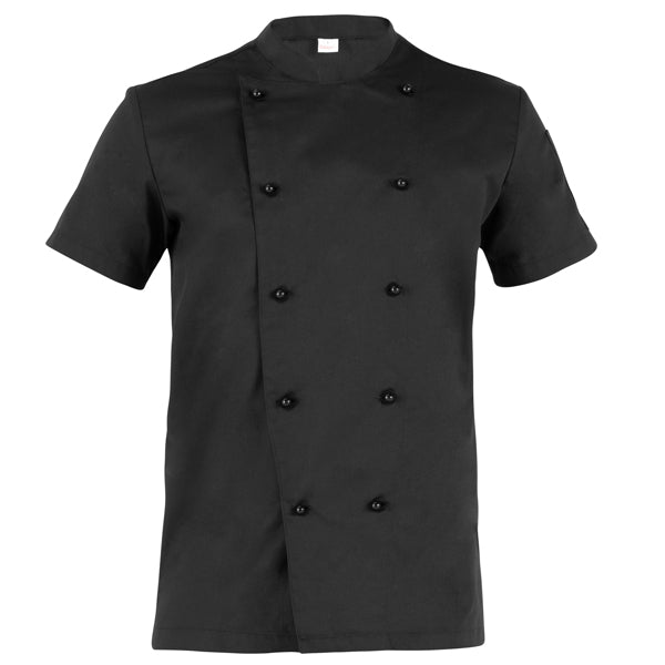 Giblor's - Q8G00186-U32-L - Giacca da cuoco Tommaso - a manica corta - taglia L - nero - Giblor's