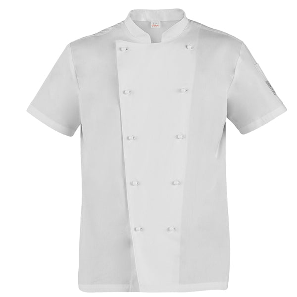 Giblor's - Q8G00185-C01-M - Giacca da cuoco Tommaso - a manica corta - taglia M - bianco - Giblor's