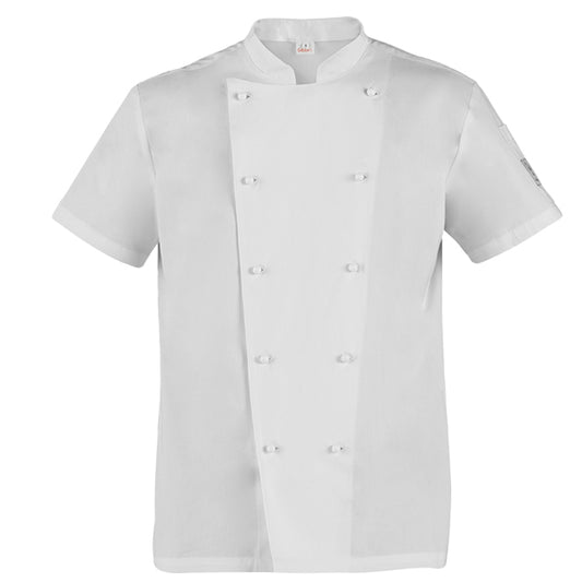 Giblor's - Q8G00185-C01-M - Giacca da cuoco Tommaso - a manica corta - taglia M - bianco - Giblor's