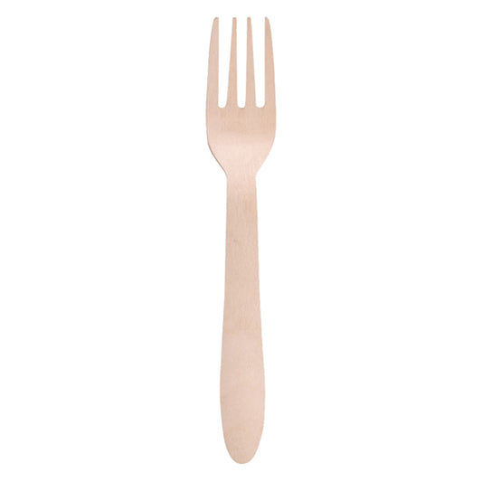 Signor Bio - WCF100BIO100B - Forchetta monouso in legno - 16,5 cm - Signor Bio - conf. 100 pezzi